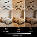 Sistema de dimerización gradual para lámpara de techo cuadrada i-Lumina