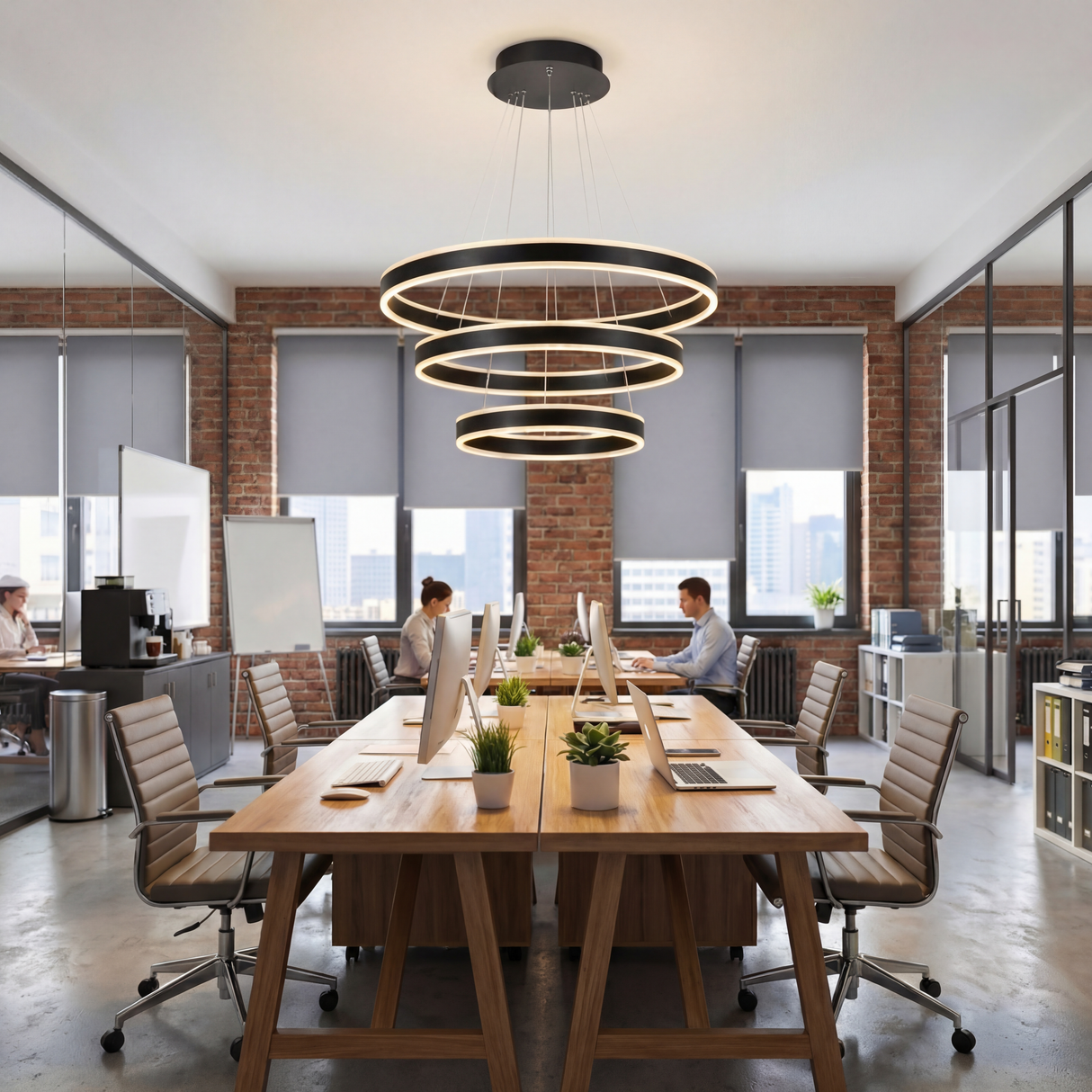 LÁMPARA COLGANTE LED SATURNO BLACK + CONTROL REMOTO