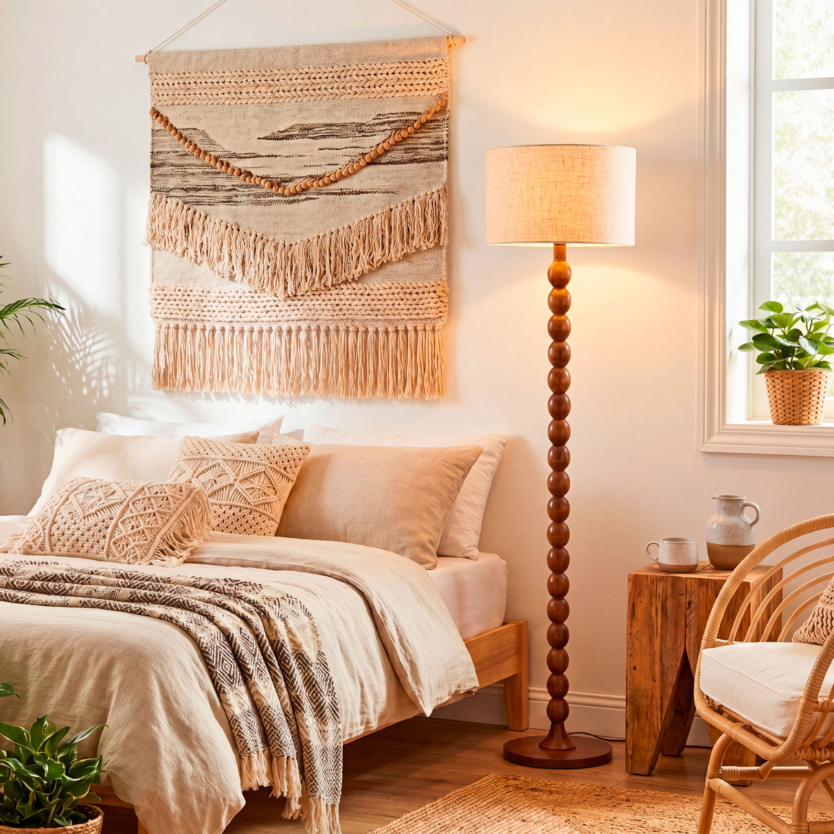 Iluminación de soporte junto a la cama para optimizar la atmósfera y el confort visual en dormitorios.
