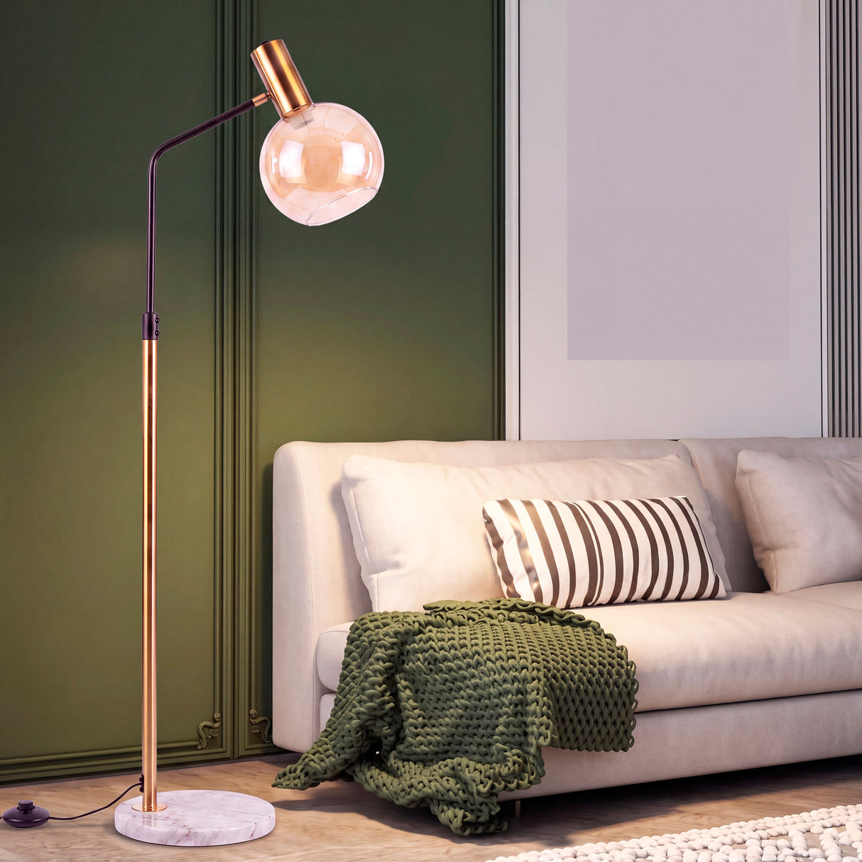 Iluminación de soporte perimetral que aporta confort visual y calidez en salones de diseño contemporáneo.