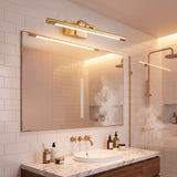 Aplique Johana en baño contemporáneo con ambiente de vapor y luz clara sobre lavabo.