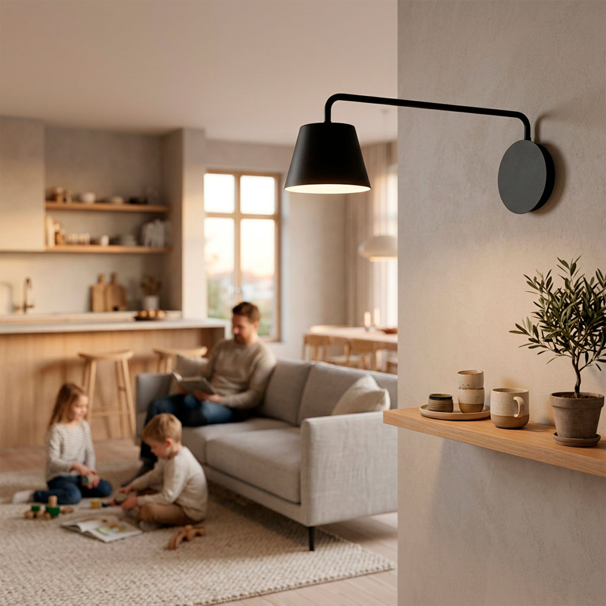 Distribución de luz ambiental tenue sobre estancia residencial en proyectos contemporáneos.