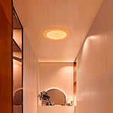 Spot LED circular de 18W en la entrada de una vivienda con diseño contemporáneo.