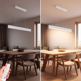 Lámpara Barbara White sobre mesa de comedor de madera creando un ambiente acogedor.