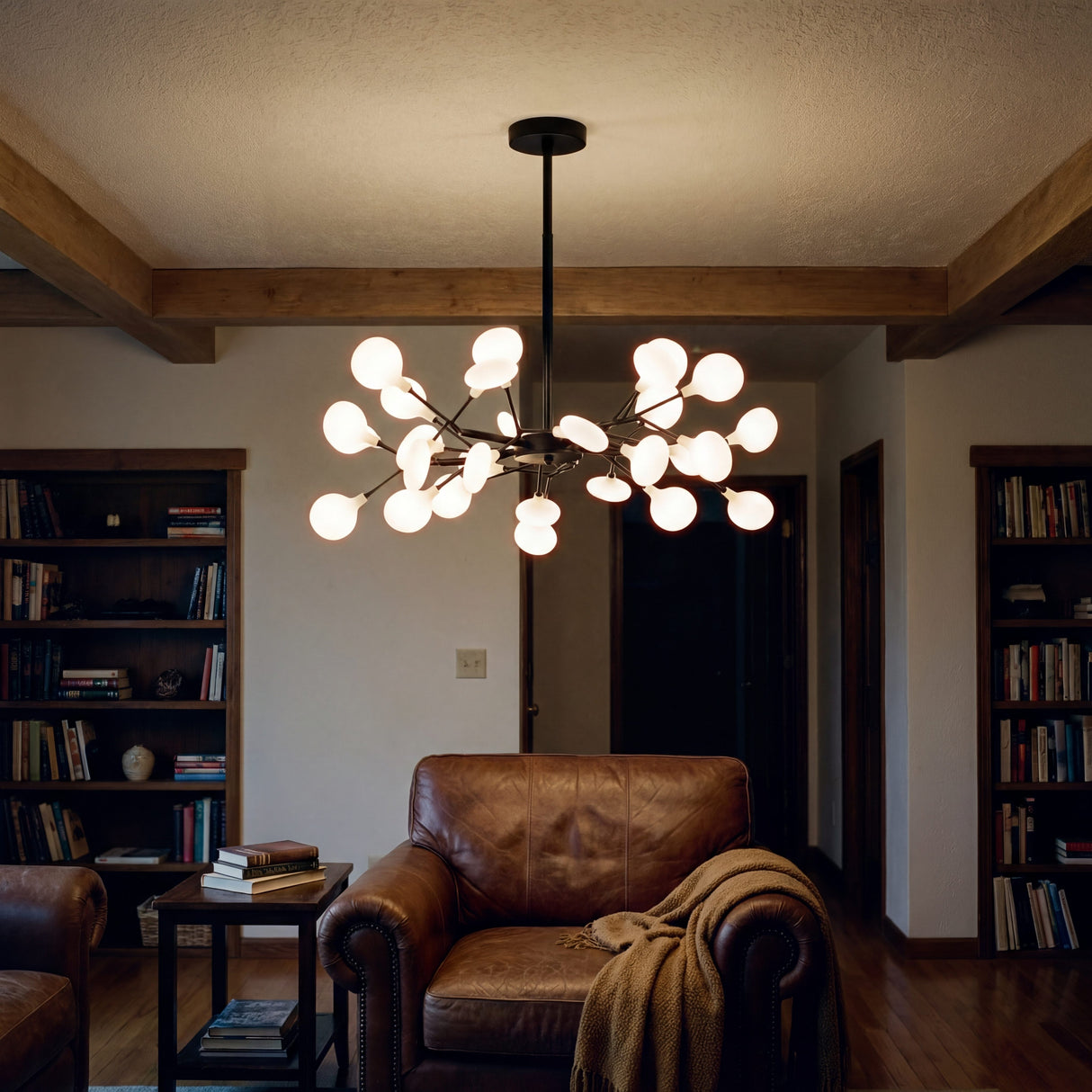 Lampara de techo decorativa Nativa Black para estudios o salas de estar sofisticadas.