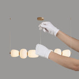 Proceso de instalacion y regulacion de altura de los cables tensores de lampara led