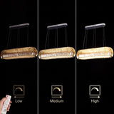 Representación de niveles de brillo bajo, medio y alto mediante control remoto inalámbrico.