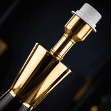 Socket E27 de la lámpara CLEO GOLD, compatible con focos LED, foco no incluido