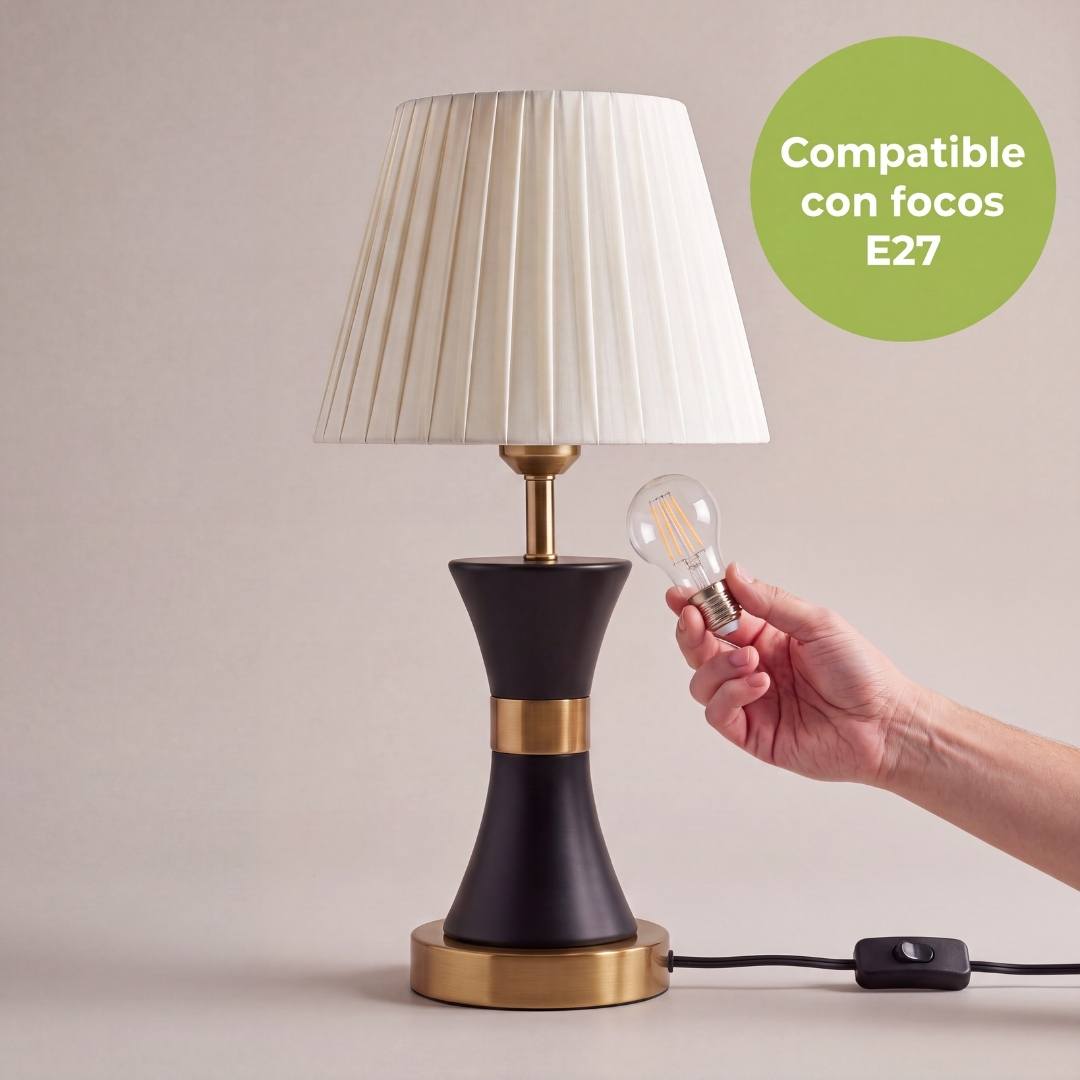 Instalación de foco en socket E27 de la lámpara Coco, foco no incluido