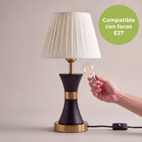 Instalación de foco en socket E27 de la lámpara Coco, foco no incluido