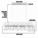 Dimensiones de la lámpara colgante MESSIE: barra de 90 cm y cable regulable de 110 cm