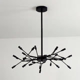 Estructura metalica minimalista de la lampara Sputnik Nativa Black sin focos instalados.