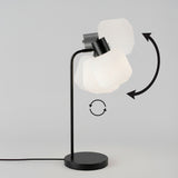 Globo de vidrio orientable de la lámpara de mesa ASTRID con giro regulable