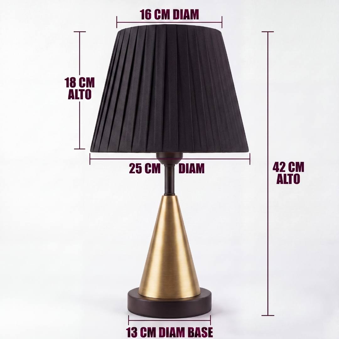 Dimensiones de la lámpara de mesa Carla: 42 cm de alto total
