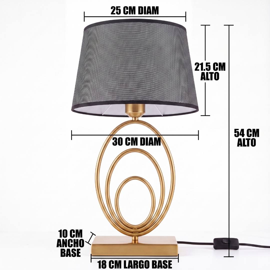 Dimensiones de la lámpara de mesa Luna Gold: 54 cm de alto total