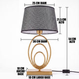 Dimensiones de la lámpara de mesa Luna Gold: 54 cm de alto total