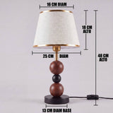 Dimensiones de la lámpara de mesa Maya: 48 cm de alto total