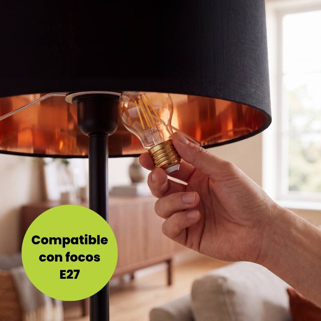 Instalación de foco LED en socket E27 con interior cobre, foco no incluido