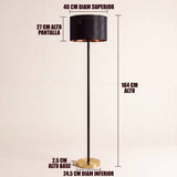 Dimensiones de la lámpara de pie ALMA BLACK: 164 cm de alto total
