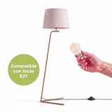 Instalación de foco LED en socket E27 de la lámpara VERA GOLD, foco no incluido
