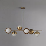 Estructura horizontal equilibrada de la lampara Nova Gold para espacios contemporaneos.