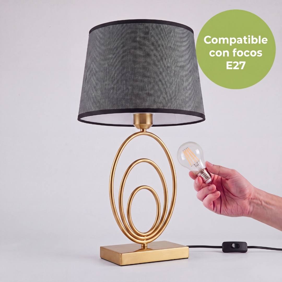 Instalación de foco en socket E27 de la lámpara Luna, foco no incluido