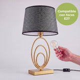 Instalación de foco en socket E27 de la lámpara Luna, foco no incluido