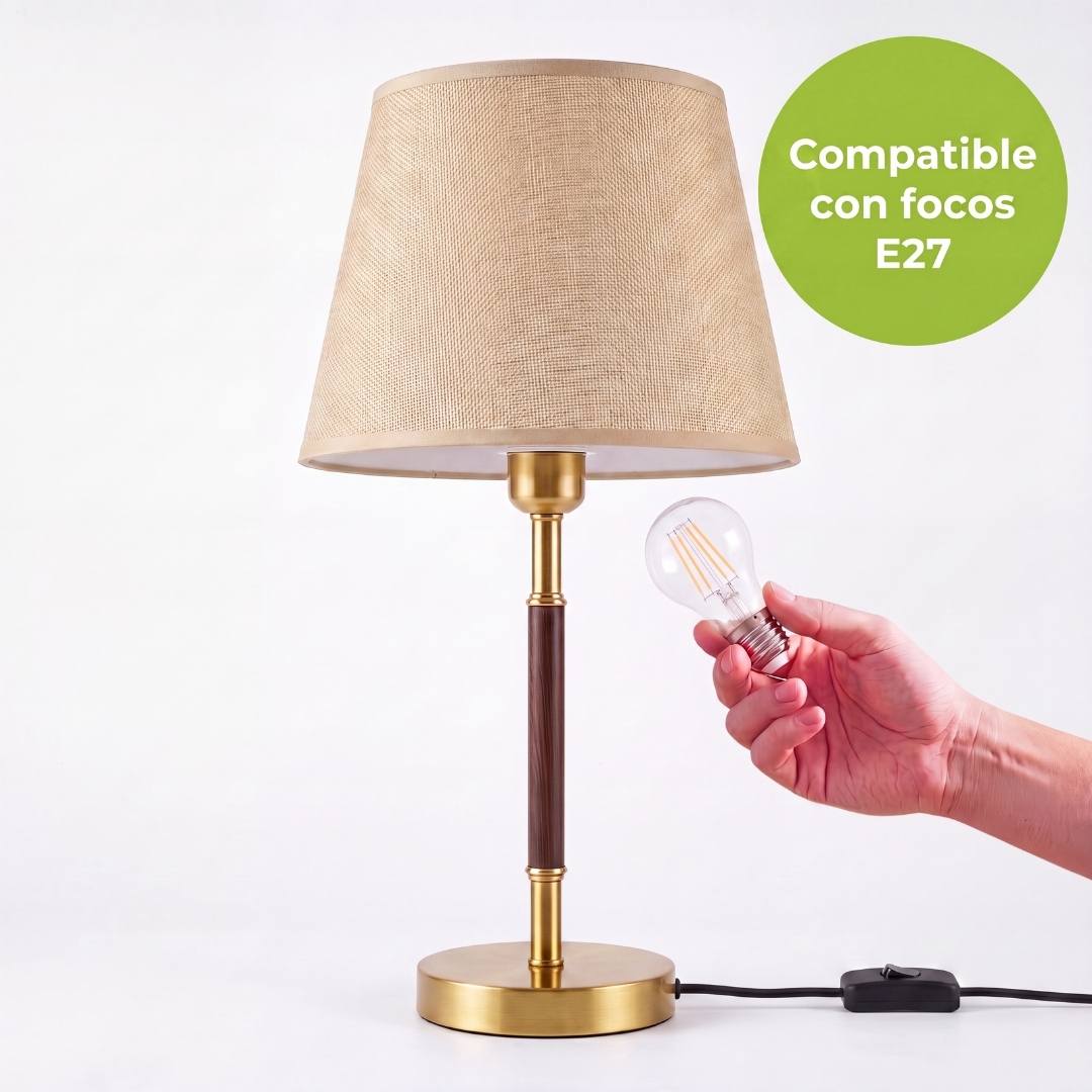 Instalación de foco en socket E27 de la lámpara MARGOT, foco no incluido