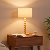 LÁMPARA DE MESA WOOD BUBBLES BOHO NATURAL - SIN FOCO