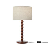 LÁMPARA DE MESA WOOD BUBBLES BOHO NOGAL - SIN FOCO