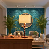 LÁMPARA DE MESA WOOD BUBBLES BOHO NOGAL - SIN FOCO