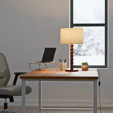 LÁMPARA DE MESA WOOD BUBBLES BOHO NOGAL - SIN FOCO