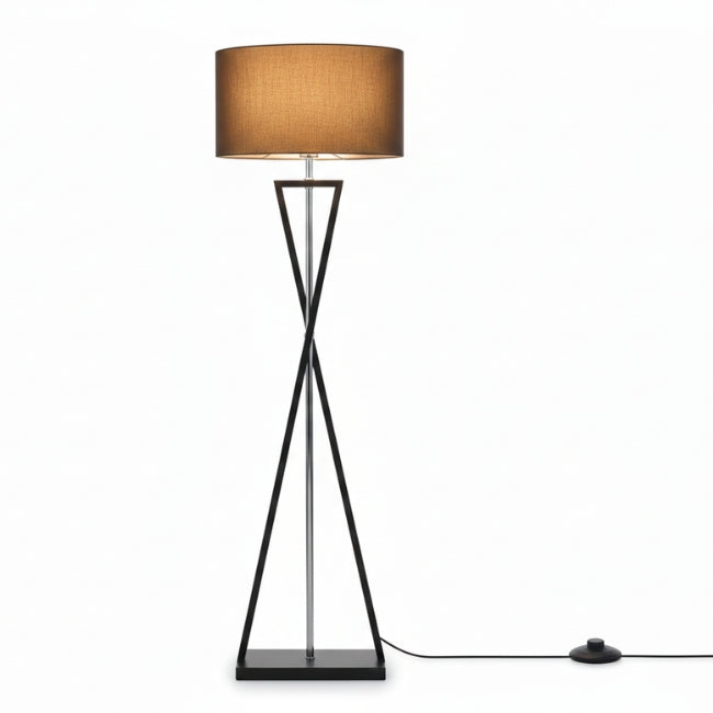 LÁMPARA DE PIE OHAIO CROSSLINE BLACK - SIN FOCO