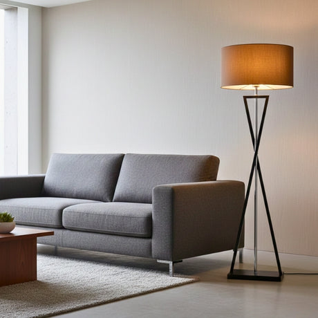 LÁMPARA DE PIE OHAIO CROSSLINE BLACK - SIN FOCO