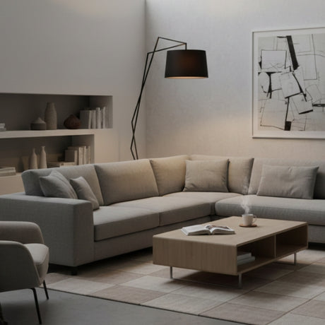 LÁMPARA DE PIE BLACK URBAN LOFT INDUSTRIAL MATTE - SIN FOCO