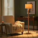 LÁMPARA DE PIE WOOD BUBBLES BOHO NATURAL - SIN FOCO