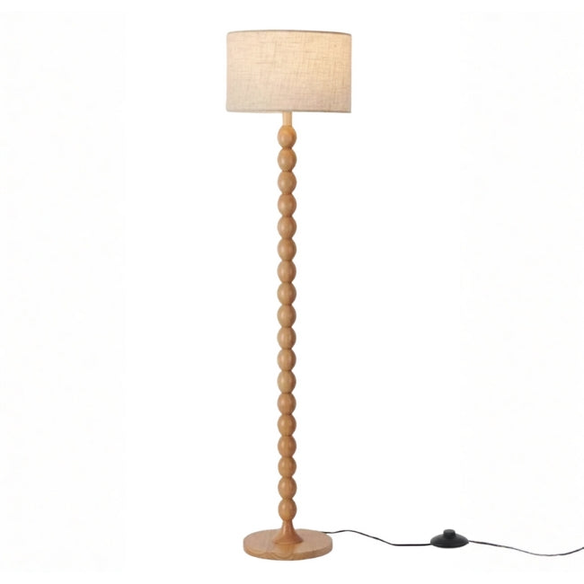 LÁMPARA DE PIE WOOD BUBBLES BOHO NATURAL - SIN FOCO