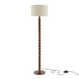 LÁMPARA DE PIE WOOD BUBBLES BOHO NOGAL - SIN FOCO