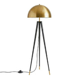 LÁMPARA DE PIE TRÍPODE MUSHROOM BLACK AND GOLD - SIN FOCOS