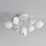 Lampara de techo blanca minimalista de 7 luces estilo sputnik para decoracion moderna