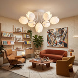 Lampara de techo para living room con decoracion contemporanea y luz calida acogedora