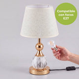Instalación de foco en socket E27 de la lámpara Venus, foco no incluido