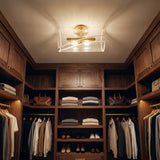 Lampara de techo tipo plafon pequeño para iluminacion de closet o vestidor.