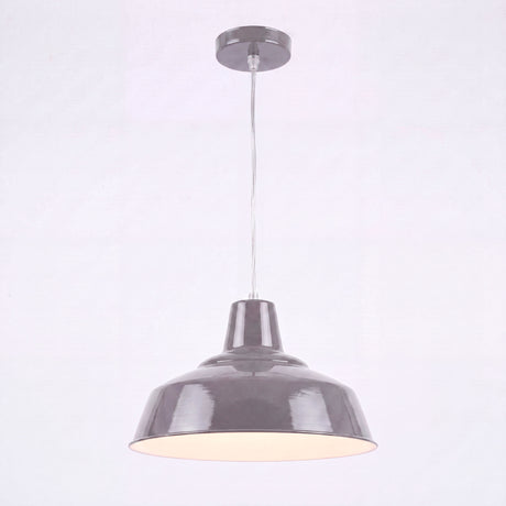Campana de techo metálica de diseño minimalista y acabado brillante para iluminación residencial o comercial.