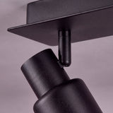 Detalle en primer plano de rótula orientable para direccionamiento de precisión del haz.