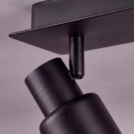 Detalle en primer plano de rótula orientable para direccionamiento de precisión del haz.