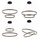 Infografía de diferentes alturas y ángulos de los aros LED para personalizar el diseño lumínico.