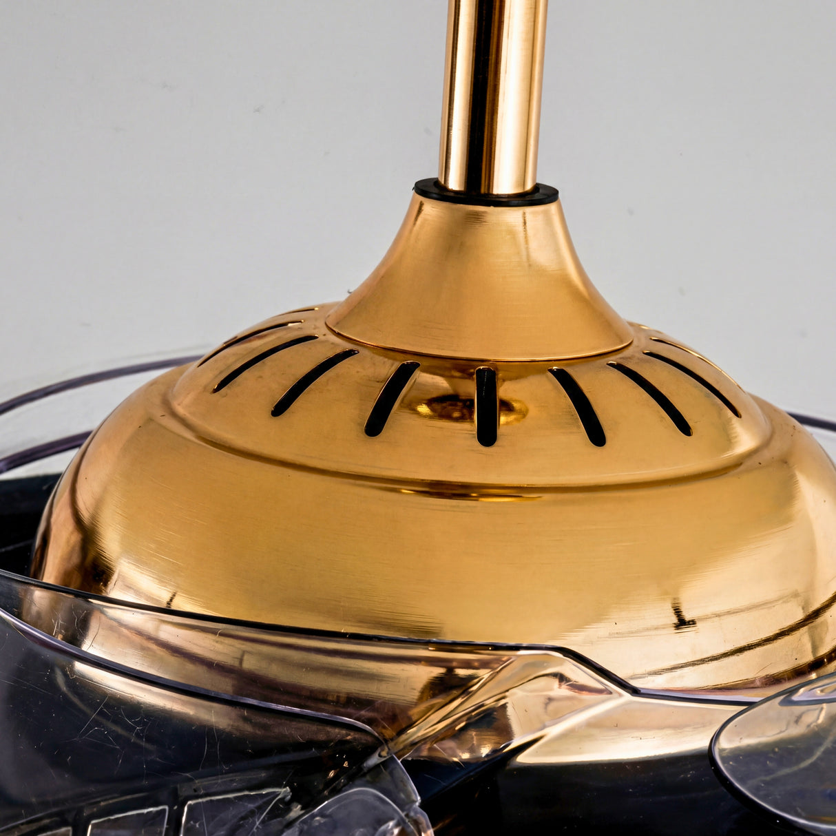 motor silencioso acabado oro brillante de ventilador de techo de lujo