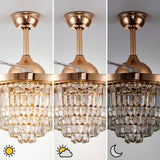 control de intensidad de iluminacion en ventilador de techo led retractil