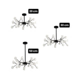 Diagrama de alturas ajustables con tijas de 20cm, 30cm y 50cm para techos de i-Lumina